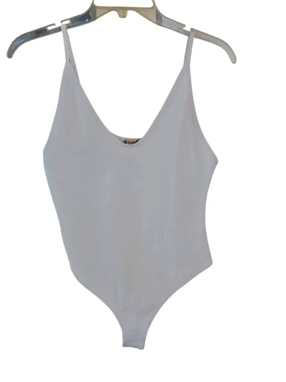 Intimately Free People Small White Strappy Back Thong Bodysuit NEW No Tags